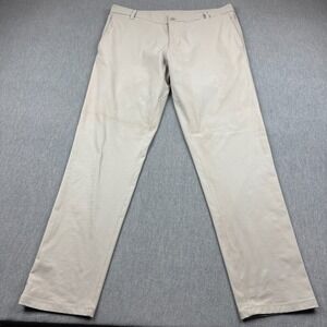 Lululemon Pants Mens 38 Beige Commission Warpstreme Slim Stretch Classic LM5AEYS